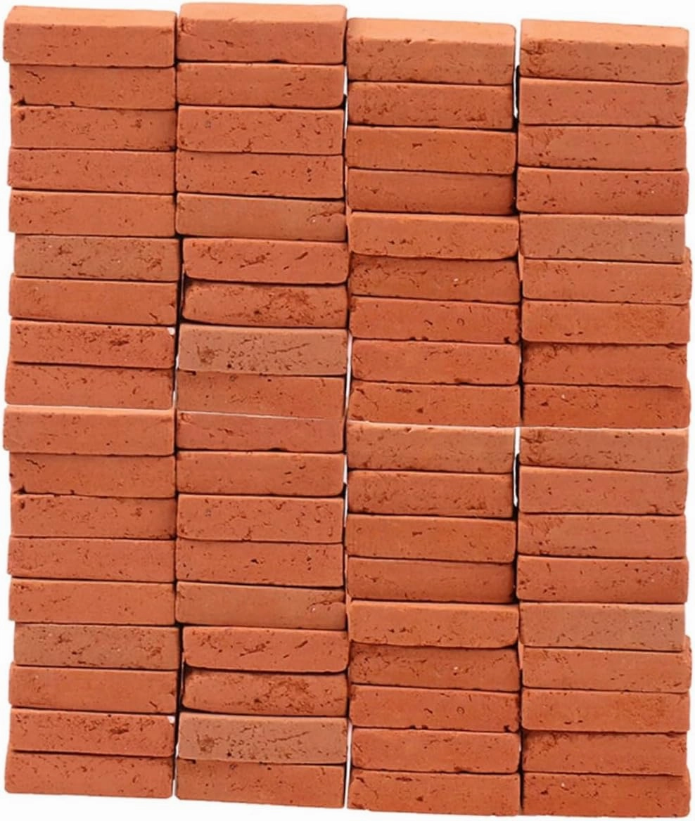 OSALADI 250pcs Mini Wall Bricks: 1:16 Scale Tiny Model Bricks for Landscaping Architecture Models and Dollhouse Crafts - Dollhouse Miniatures
