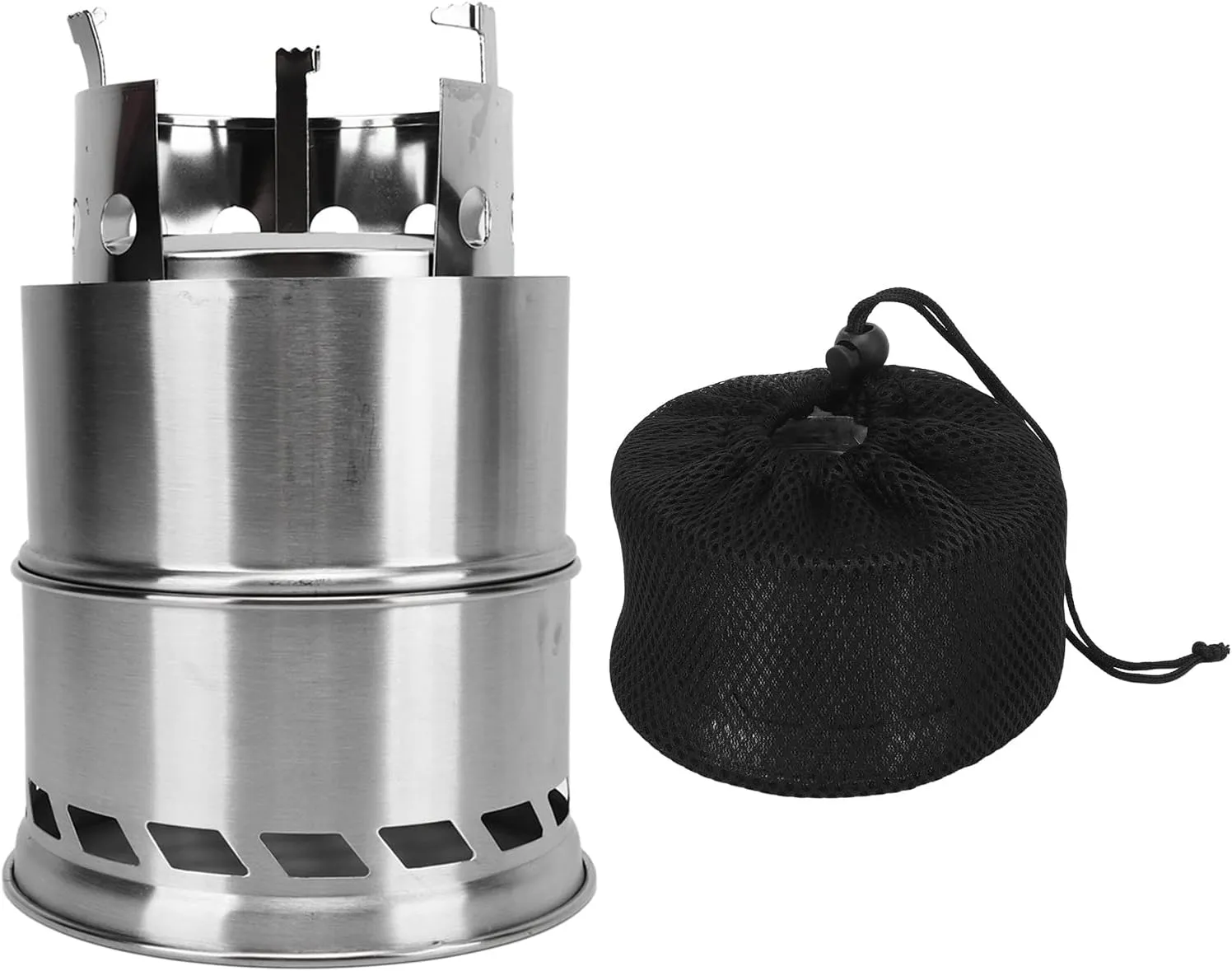 Outdoor Wood Burning Stove, Heating Stove, Barbecue Wood Charcoal Coal Heating Stove for Outdoor Camping(A wood burner), Alcohol Stove Camping