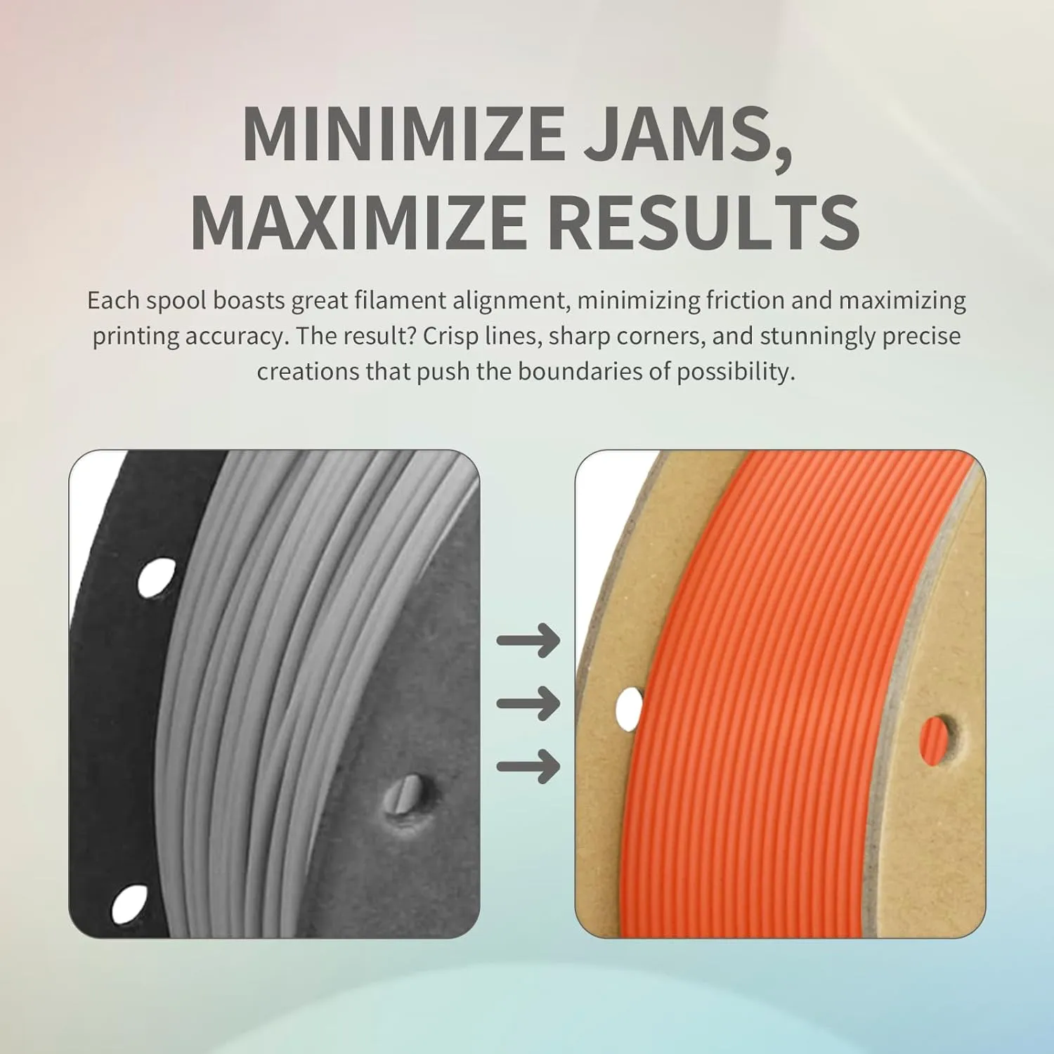 OVERTURE Easy PLA 1.75mm 3D Printer Filament, 1kg PLA Cardboard Spool (2.2lbs), Dimensional Accuracy  /- 0.02mm, Fit Most FDM Printer (Easy Orange)
