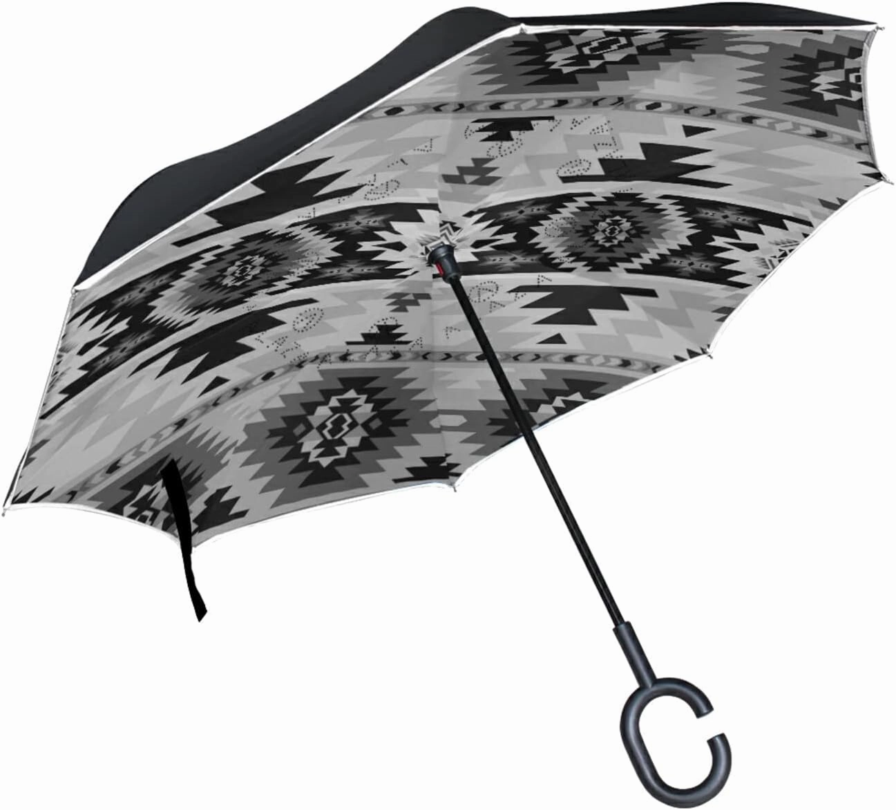 Oyihfvs Double Layer Inverted Umbrella, With C-Shaped Handle Windproof UV Proof Durable Parasol, For Men Women Outdoor Folding Rain Sun