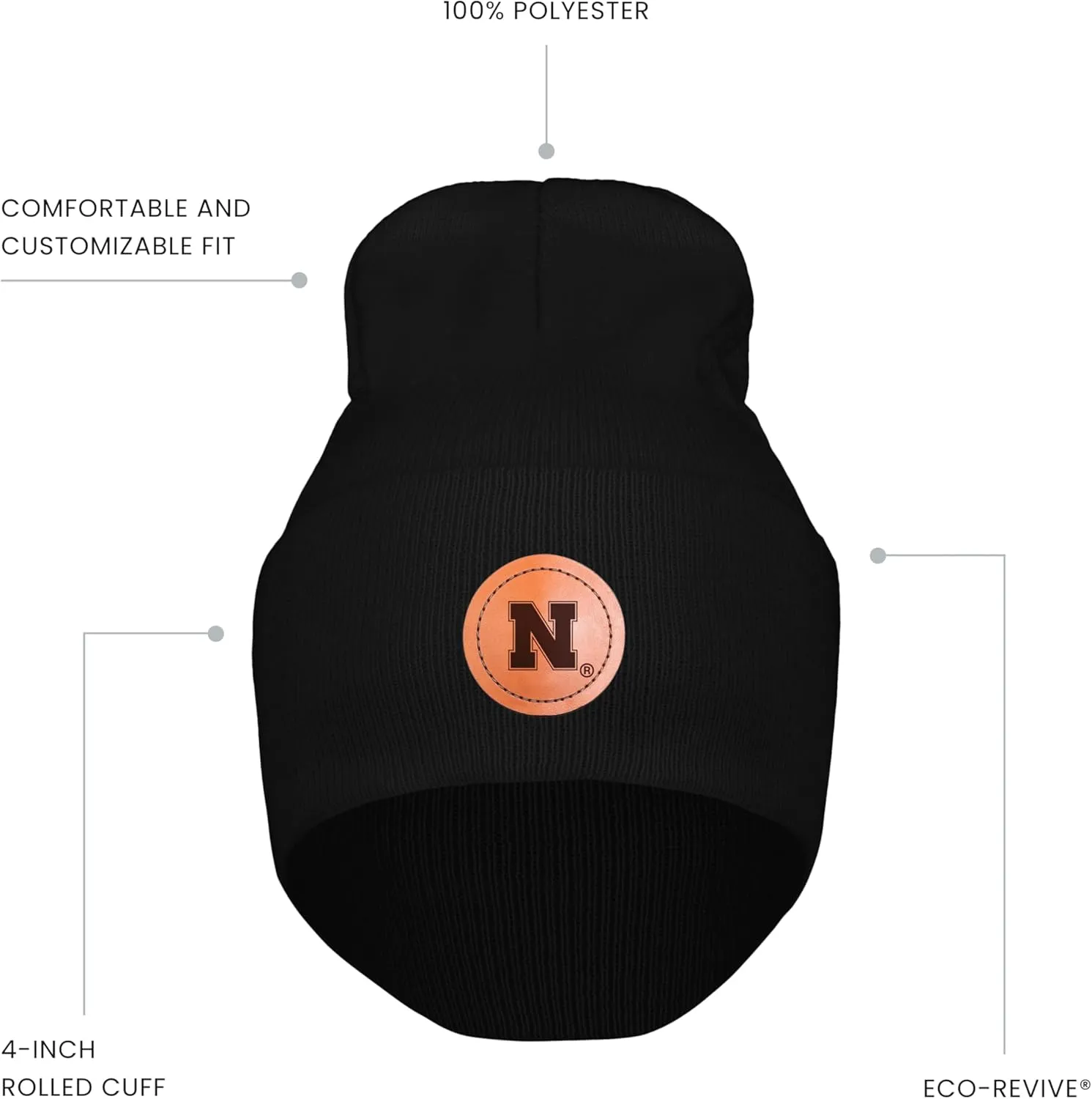 Pacific Headwear Standard NCAA Collegiate Eco-Revive Beanie