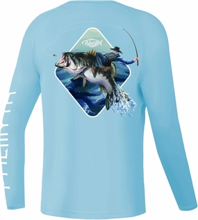 Palmyth Boys Fishing Shirt Youth Long Sleeve T-Shirt UPF 50  Sun Protection