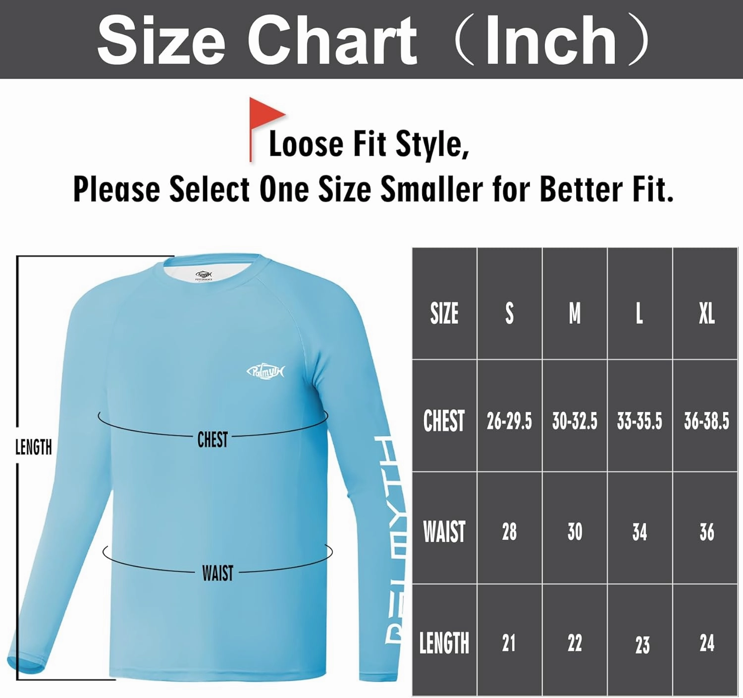 Palmyth Boys Fishing Shirt Youth Long Sleeve T-Shirt UPF 50  Sun Protection