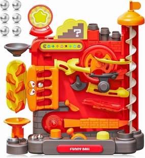 pamexin Marble Maze Challenge Toy for Kids Ages 5 , Marble Run Puzzle with 3 Control Levers, 7 Difficulty Levels & 6 Steel Balls Educational STEM Gift for Boys & Girls