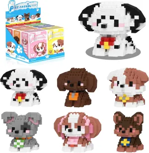 Party Favors for Kids 8-12, Mini Dog Building Blocks Sets, Goodie Bags Stuffers, 6 Pack Dogs Small Prize Toys Gifts for Adults Teens Boys Girls