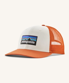 Patagonia P-6 Logo Trucker Hat - White / Redtail Rust