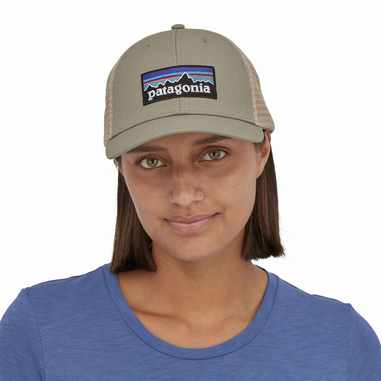 Patagonia P-6 Logo Trucker Hat - White / Redtail Rust