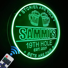 Personalized Neon Bar Signs, Custom LED Neon Beer Signs, Beer Cheers Wall Décor Bar Light Up Sign for Home Bar Man Cave Pub Business Party, Father's Day Gift for Dad, Husband (Beer Mugs)