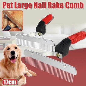Pet Comb Extra-Large Rake Comb Grooming Brush Deshedding Tool Beauty Comb Dogs