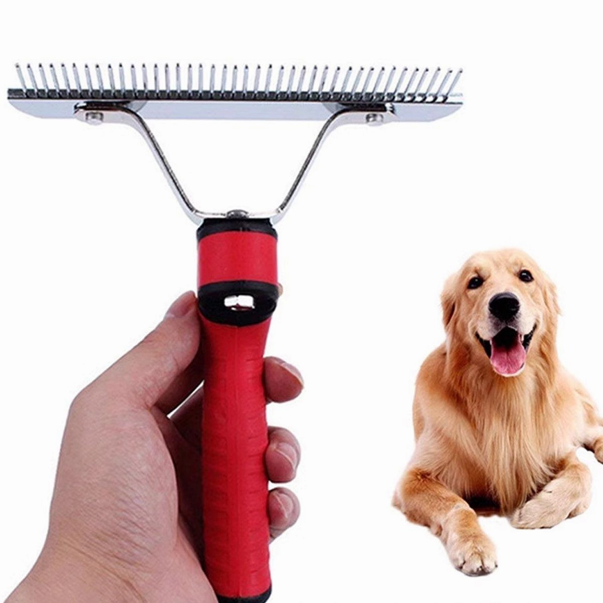 Pet Comb Extra-Large Rake Comb Grooming Brush Deshedding Tool Beauty Comb Dogs