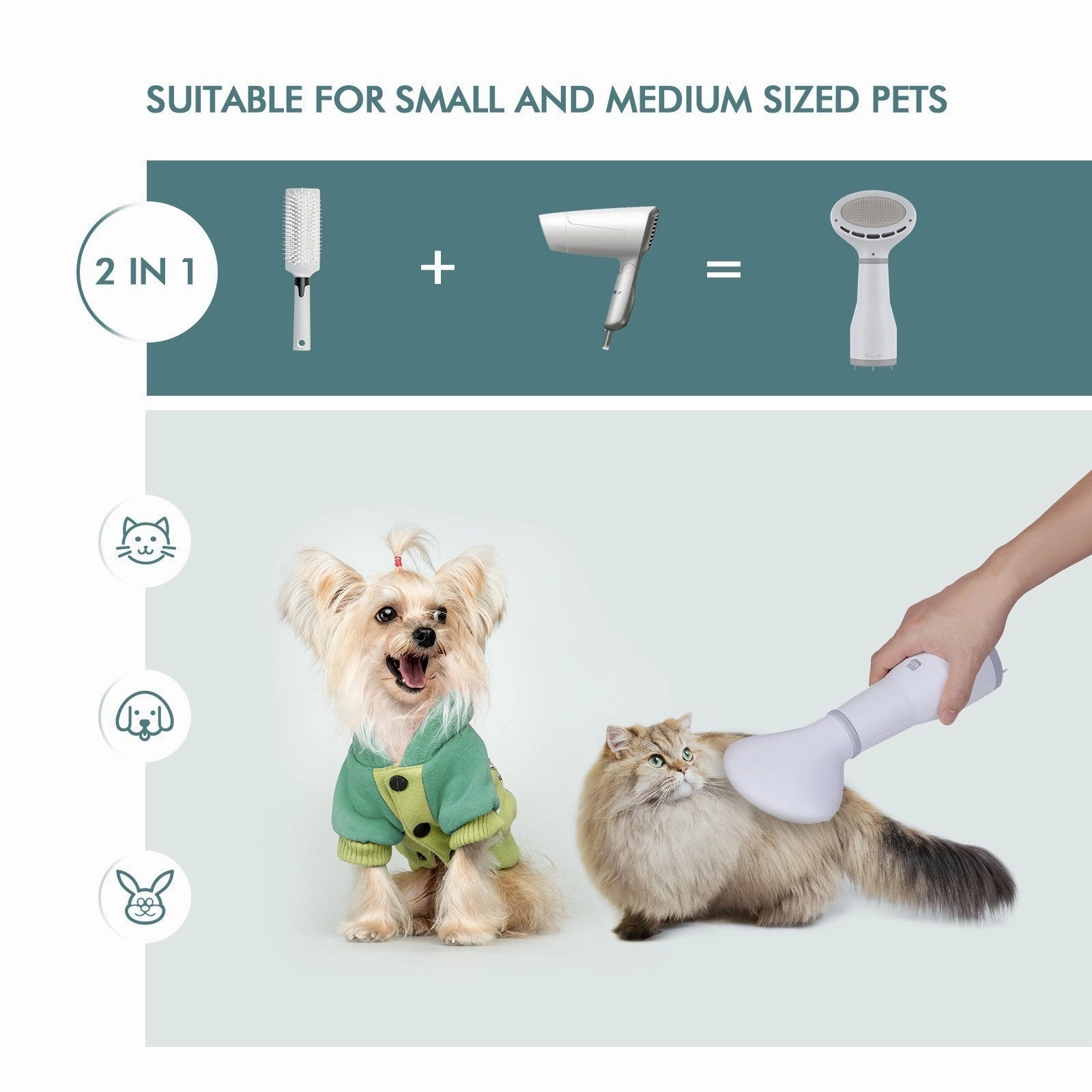 Pet Hair Dryer Slicker Brush