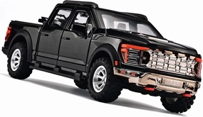 Pickup Truck Toys for Boys Die Cast Truck F150 Toy,1/24 Die Cast Metal Toy Trucks,Pull Back Car F150 with Light and Sound,Trucks for Kids Ages 4-8（Black）