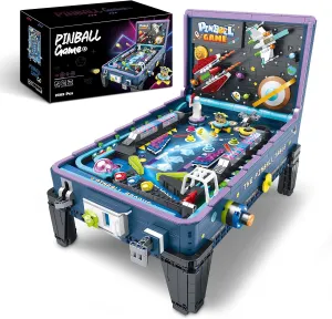 Pinball Machine Building Set Arcade Game Kit for Adults, Interactive Table Top Decor with Moving Parts, Ideal Gift for Halloween, Christmas, Thanksgiving, and Birthdays, 2309 Pieces Building Blocks