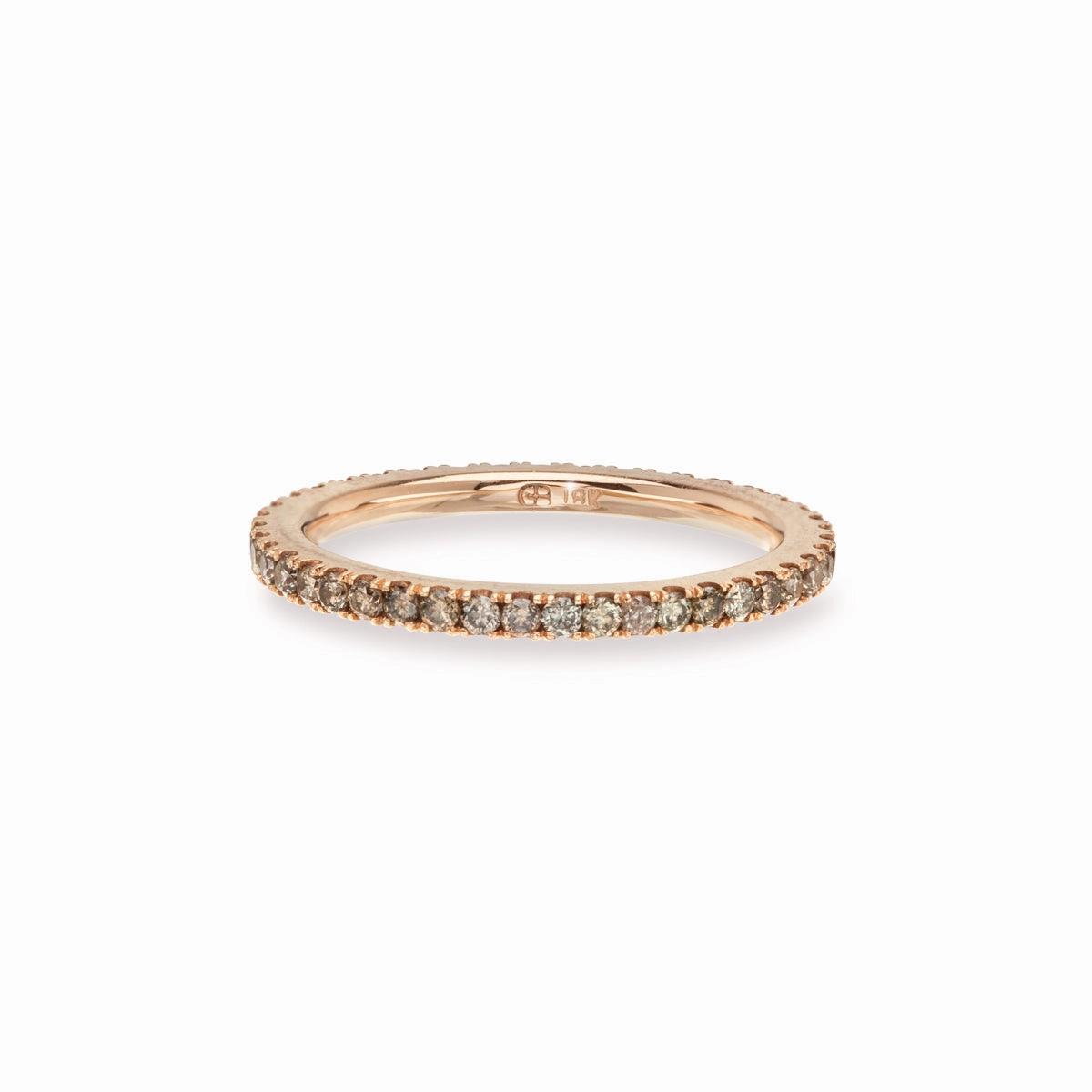 Pinkish Brown Diamond Microband