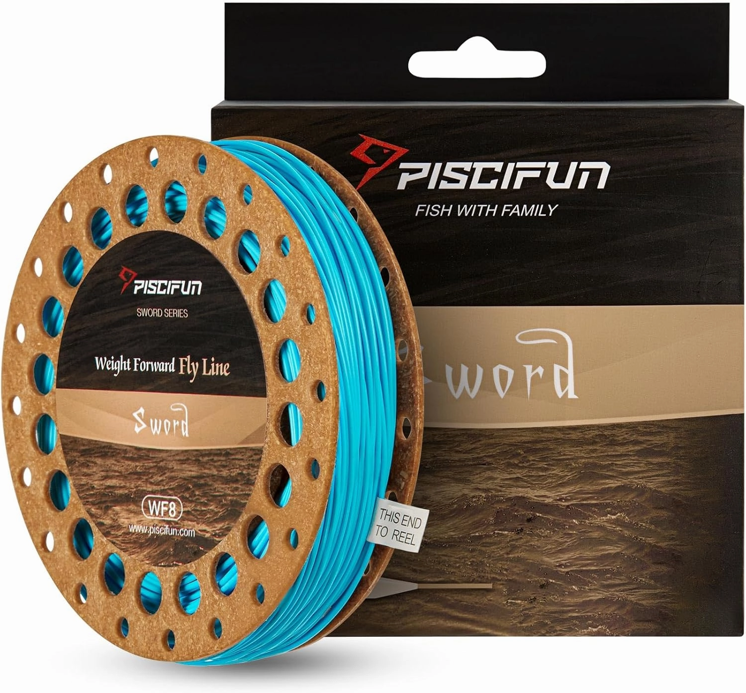 Piscifun Sword Fly Fishing Line with Welded Loop, Weight Forward Floating Fly Line, Available in WF1, WF2, WF3, WF4, WF5, WF6, WF7, WF8, WF9, and WF10 Weights, in Lengths of 90 and 100 Feet