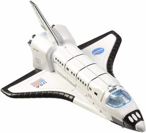 Playmaker Toys NASA USA Space Shuttle Die Cast 6" 1:400 Scale w/Light & Sound and Pullback Action