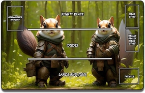 Playmat for MTG, 24x14inches Animal TCG Playmat with Zones for Trading Card Game Smooth Cloth Surface Rubber Base Board Games Playmat MTG Game Mats