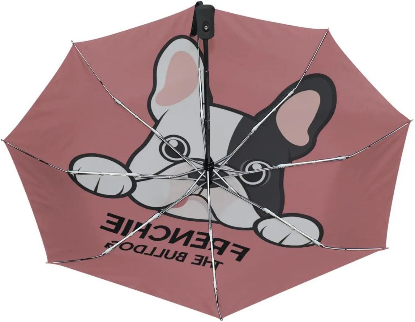 Poeticcity Automatic Folding Umbrella, Auto Open/Close 3 Folds Parasol, Compact Windproof Strong Umbrellas for Travel Sun & Rain