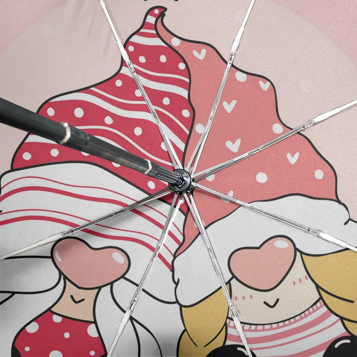 Poeticcity Automatic Folding Umbrella, Auto Open/Close 3 Folds Parasol, Compact Windproof Strong Umbrellas for Travel Sun & Rain