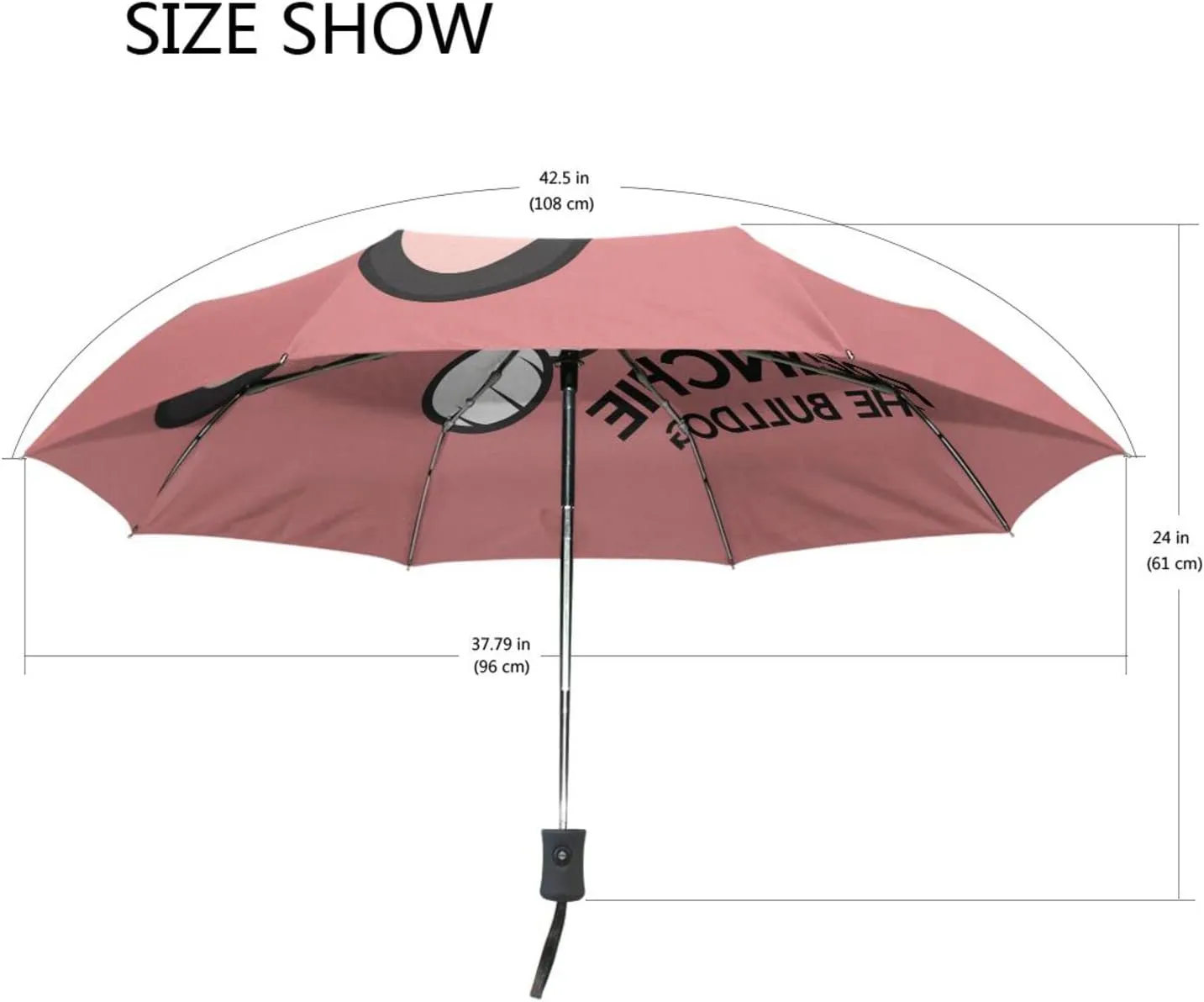 Poeticcity Automatic Folding Umbrella, Auto Open/Close 3 Folds Parasol, Compact Windproof Strong Umbrellas for Travel Sun & Rain