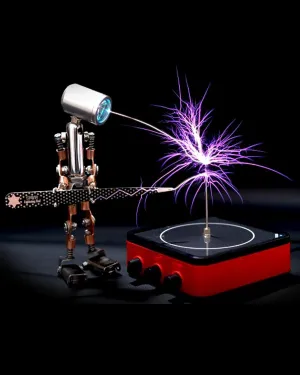 Portable Music Tesla Coil Mini Touchable Palm Lightning Bluetooth Connection Arc Tesla Coil Kit Teaching Demonstration Experiment Model