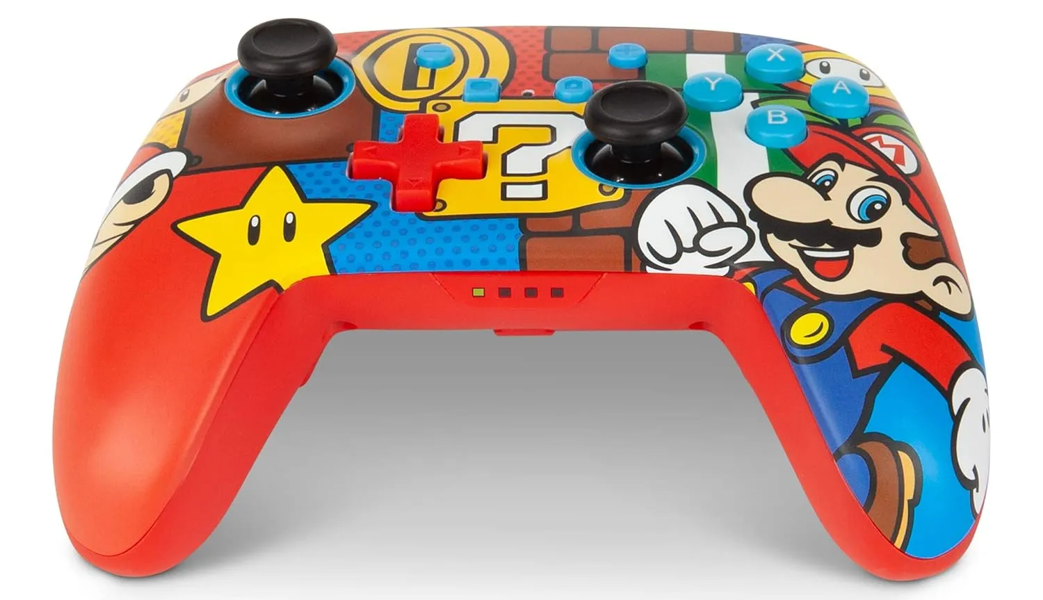 PowerA Enhanced Wireless Nintendo Switch Controller - Mario Pop, Rechargeable Switch Pro Controller, Immersive Motion Control, Officially Licensed by Nintendo (Amazon Exclusive)