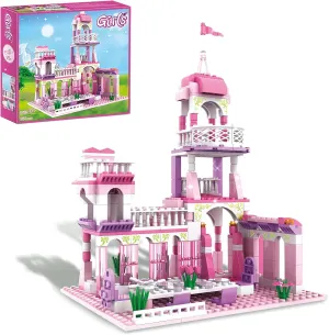Princess Castle Building Blocks Pink Palace King's Banquet Bricks Toys for Girls 6-12 Construction Play Set Educational Toys for Kids 254 PCS