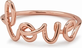 Pura Vida Rose Gold Plated Love Wire Wrap Ring - Brass Base Band, Stylish Design - Size 5-9