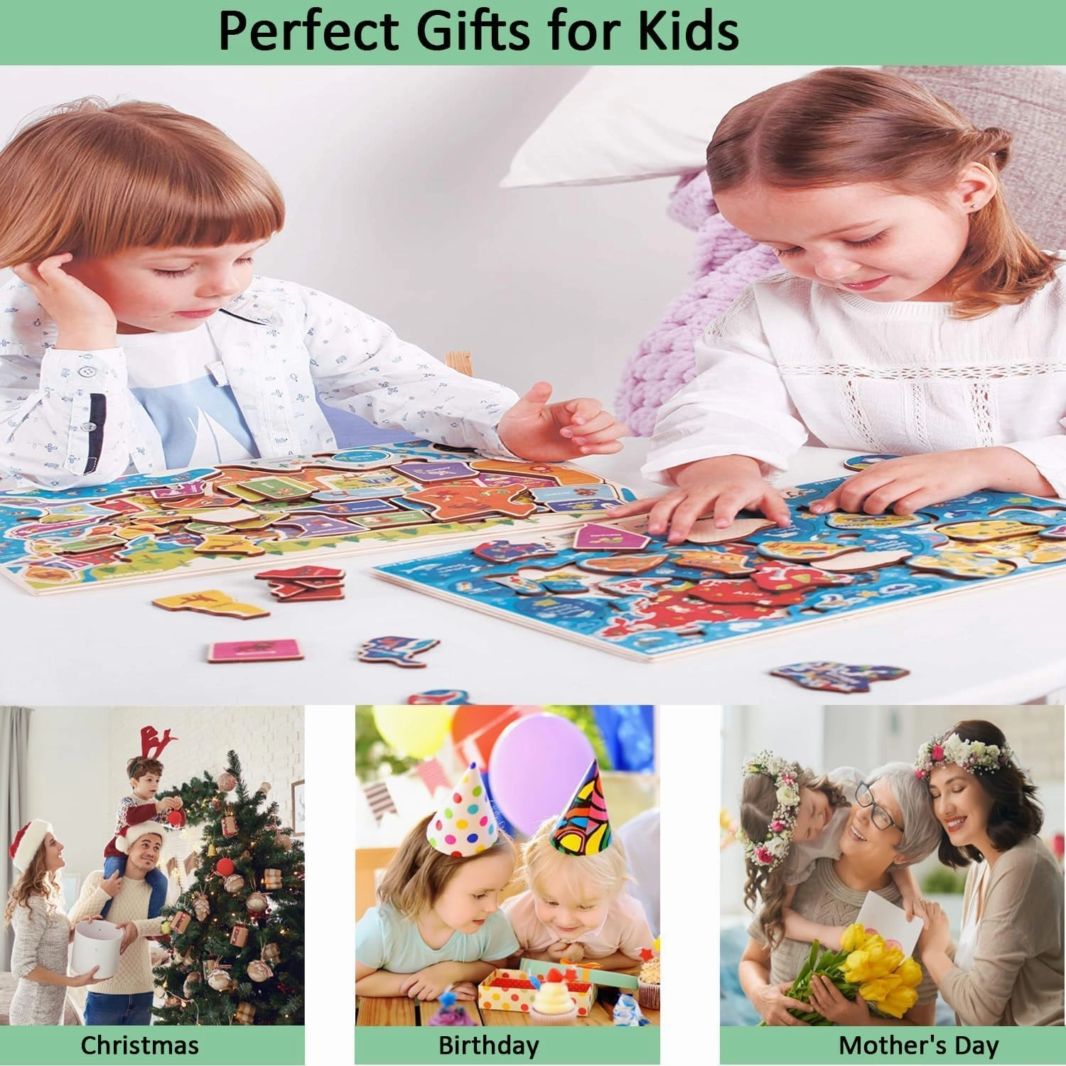 Puzzle Fun 1000 Pieces Catching Fish Waterfall Theme Wooden for Home Decor DIY Game Family Educational Games Toys Gifts Pieces
