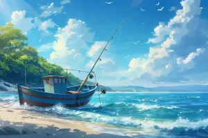 Puzzles for Adults 1000 Pieces Fishing Boat Seaside -Jigsaw Puzzle for Adults Challenging Puzzle Perfect for Game Nights