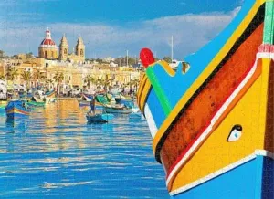 Puzzles for Adults 1000 Pieces Fishing Village Malta -Jigsaw Puzzle for Adults Challenging Puzzle Perfect for Game Nights