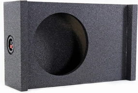 QPower Single 10 Inch Sub Enclosure, Universal Downfire/Behind Seat Speaker Box