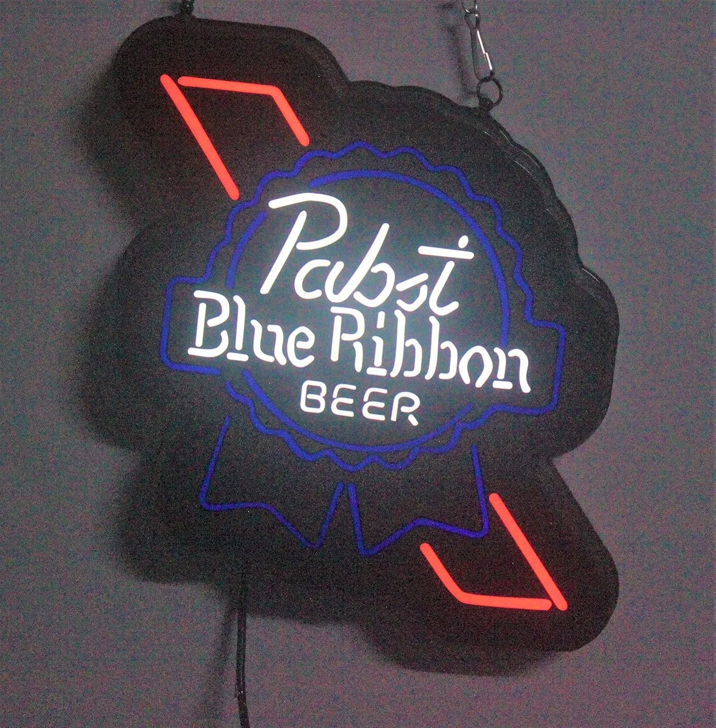 Queen Sense 10" Vivid Pabst Blue Ribbons LED Sign Light Lamp Cute Bright Neon Wall Decor A110PBRBLNLED
