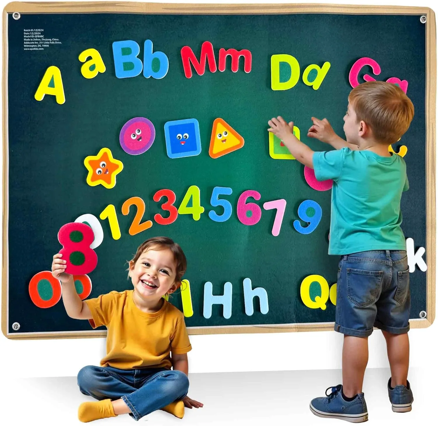 QUOKKA ABC Felt Board for Kids 3-5 Years Old - Social Emotional Preschool Learning Activities for Ages 3-4 - Educational Flannel Toy Speech Therapy Gift