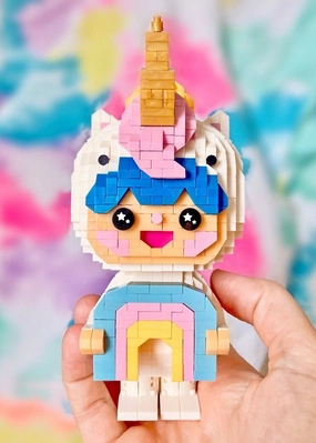 RAINBOW UNICORN Mini Bricks Puzzle - Momiji