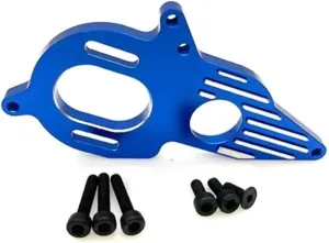 RC Upgrade Accessory Compatible with Arrma for Granite for Mega for Typhon for Big for Rock for Senton 1/10 RC Cars Upgrade Parts Metal Adjustable Motor Mount(Blue)