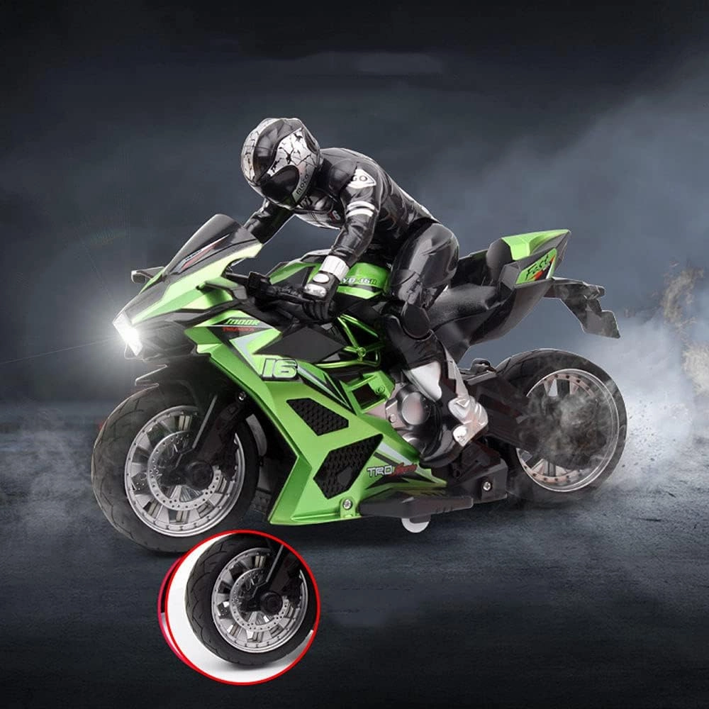 RC 1:8 Remote Control Motorcycle 2.4G Cross Country Motorcycle Stunt Drift Car Use Time Up to 1 Hour Boy Toy Car ABS Material Solid and Durable Children’s Gift