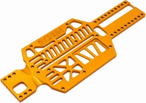 RC Car Upgrade Part for Mini-Q8 Q9 1/28 909498BFHL 8Rmm Metal Upgrade Multi-Wheelbase Bottom Plate RC Car Parts(Yellow)