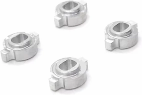 RC Car Upgrade Part for Zero-Z for Kyosho for Mini-Z MR-03 1/28 4Pcs Metal Bond Changeover Adapter Wheel Hub Change to for AWD RC Car(Silver)