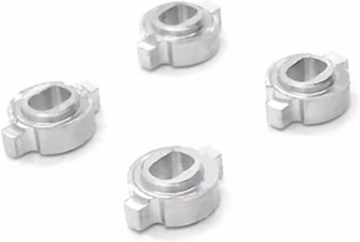 RC Car Upgrade Part for Zero-Z for Kyosho for Mini-Z MR-03 1/28 4Pcs Metal Bond Changeover Adapter Wheel Hub Change to for AWD RC Car(Silver)
