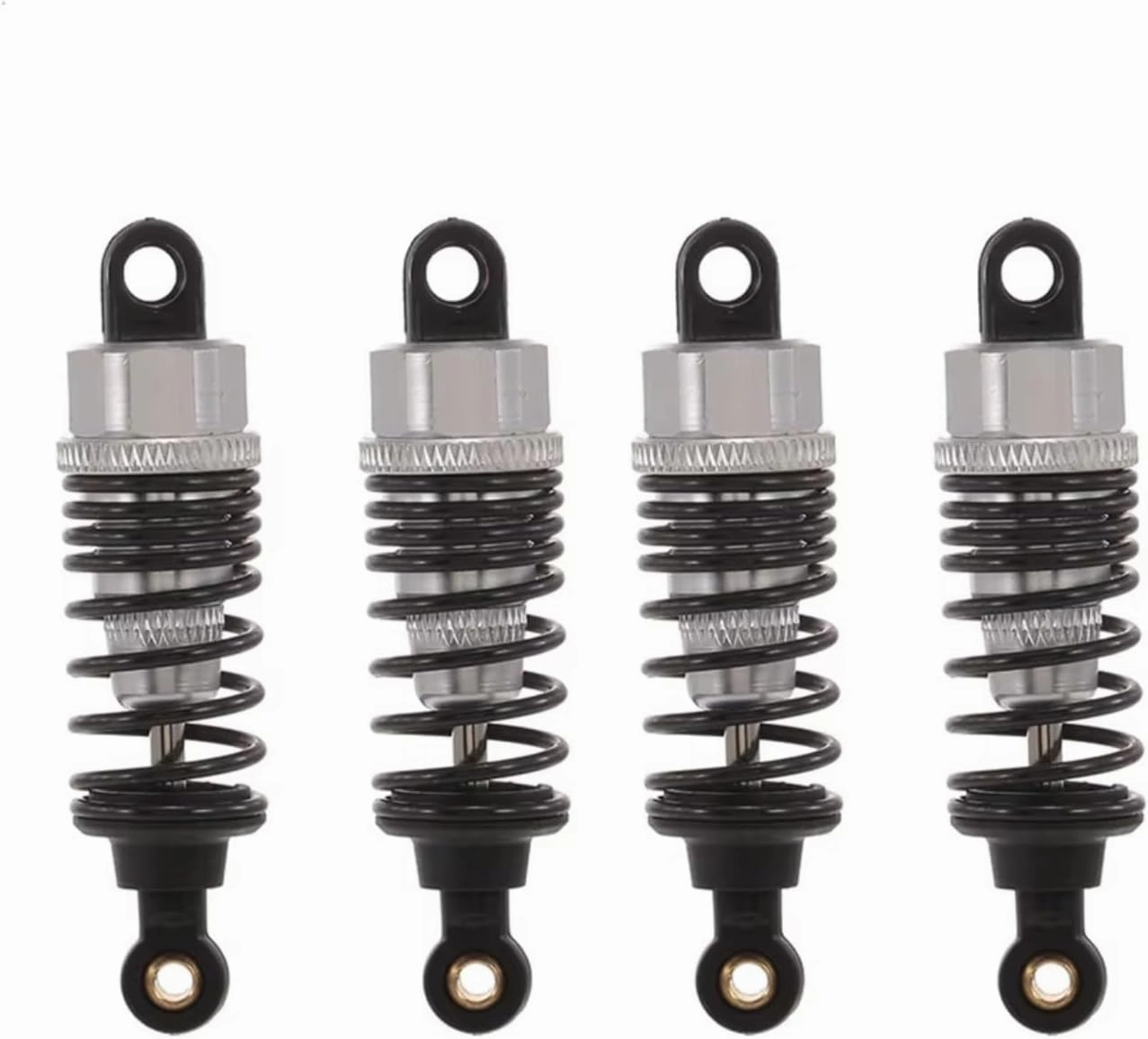 Rc Damper Shock Absorber For HSP For Redcat For HPI 1:10 2pcs pcs 60mm Metal Shock Absorber Damper Drift For Racing RC RC Car Parts Accessories Upgrade Replacement Use(Silver,4pcs)