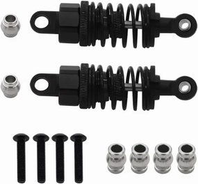 Rc Damper Shock Absorber For Tamiya For TT02 For TT01 M05 For HPI For HSP 1/10 Metals Aluminium Alloy Oil Shock Absorber RC On Road Drift For Racing Car Parts Replacement(Black,2pcs)
