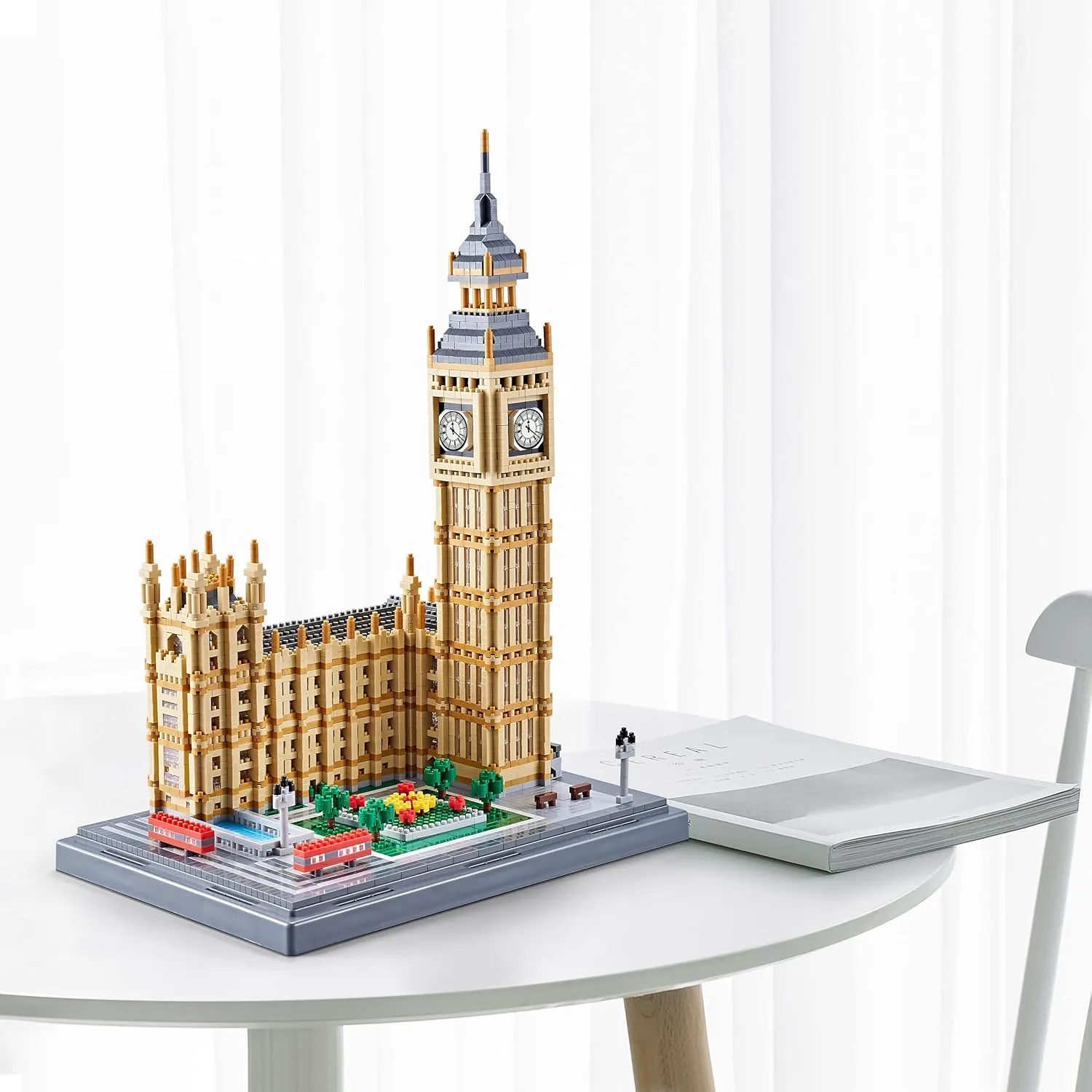 Real Architecture London Elizabeth Tower Big Ben Micro Building Blocks Set for Adults 6473 PCS - World Famous Architectural Model Gifts for Teens Kids Age of 14 