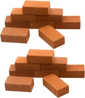 Realistic Mini Clay Bricks 50pcs Handmade Bricks for Building Miniature Scenes Fairy Garden