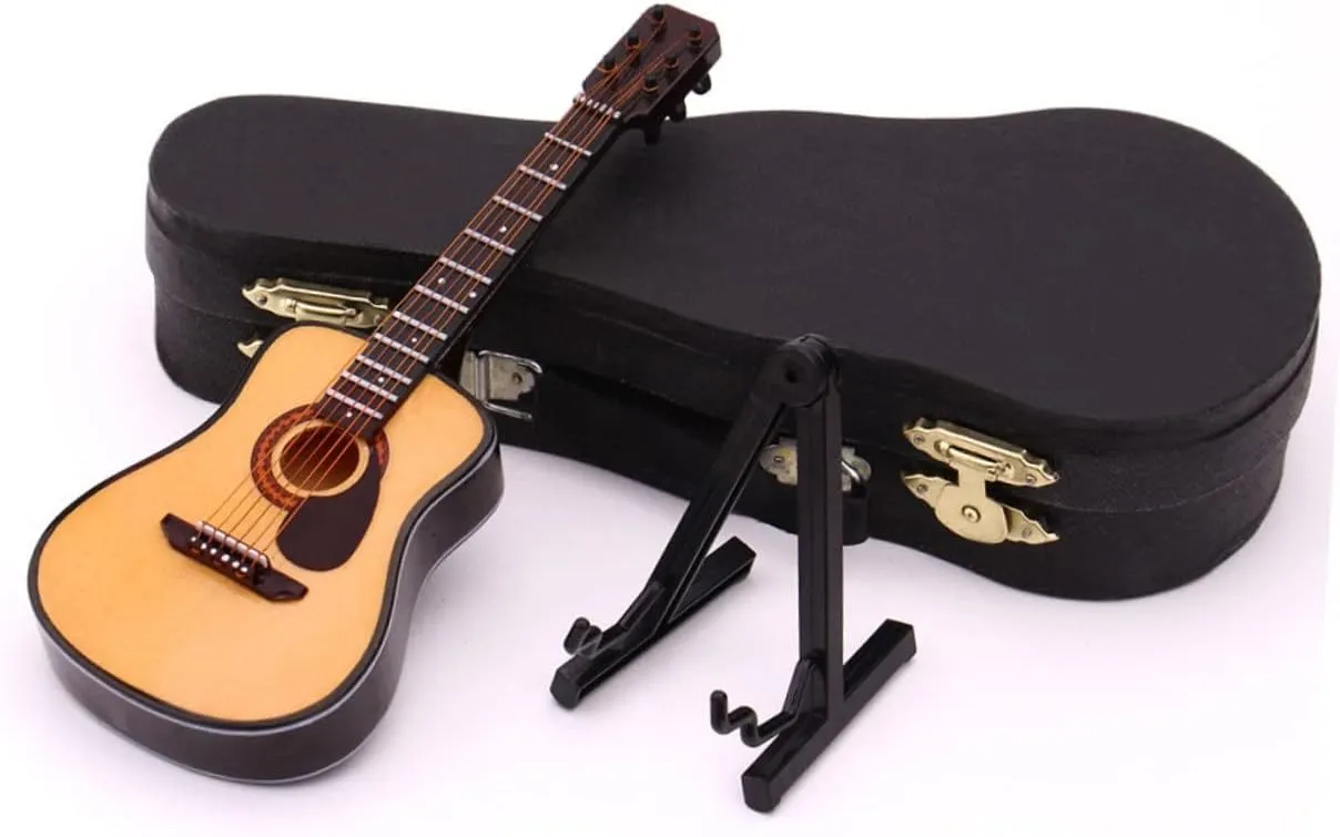 Realistic Miniature Electric Guitar Model Mini Guitar Decoration for Birthday Household Decoration