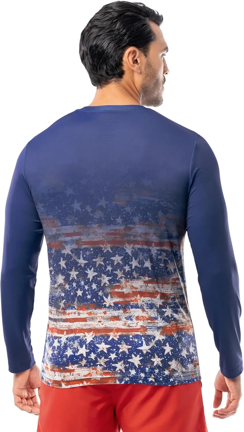 Realtree Men's Long Sleeve Performance Patriotic Fishing Shirt