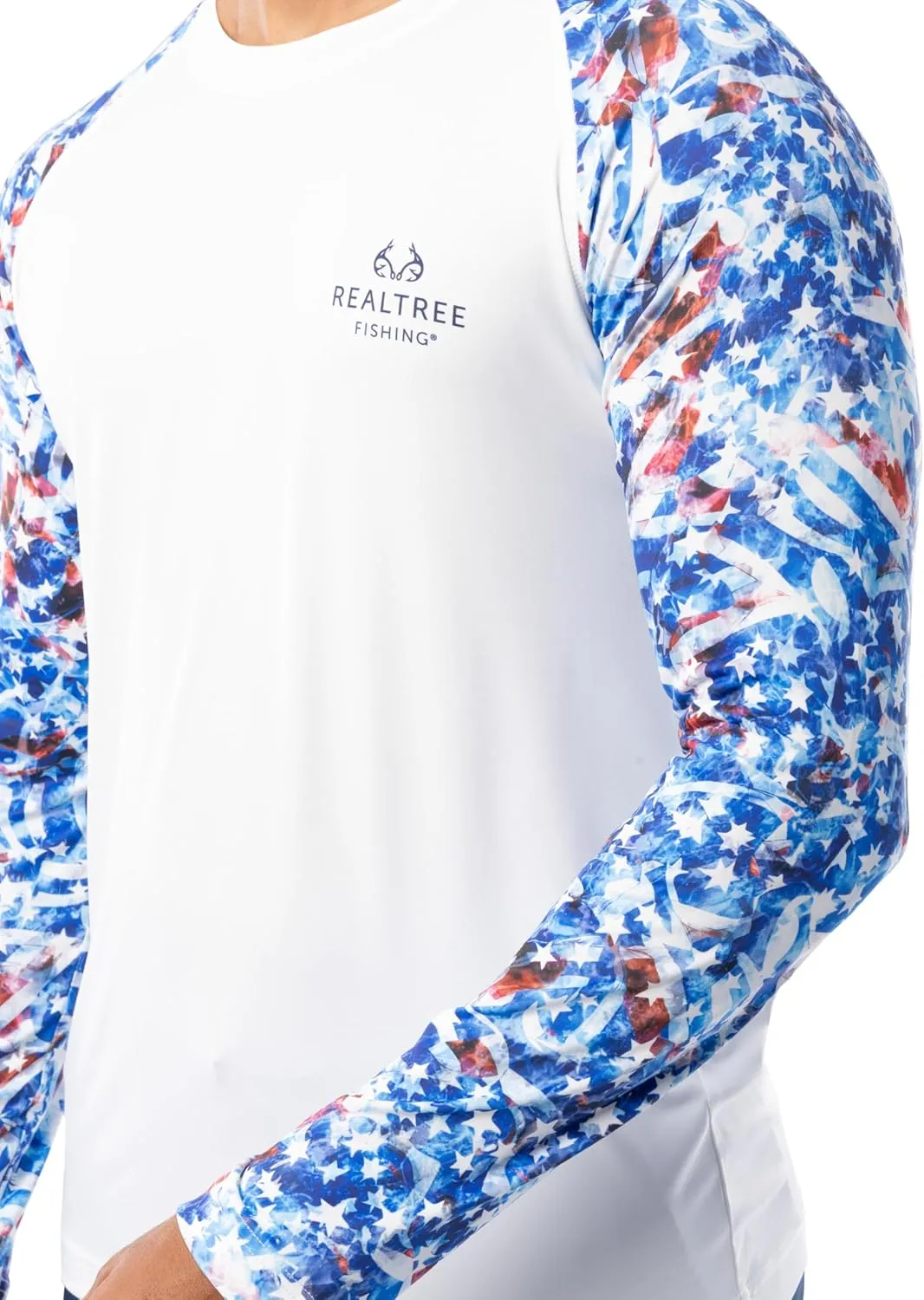 Realtree Men's Long Sleeve Performance Patriotic Fishing Shirt
