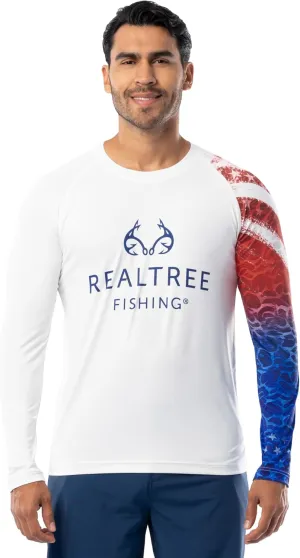 Realtree Men's Long Sleeve Performance Patriotic Fishing Shirt