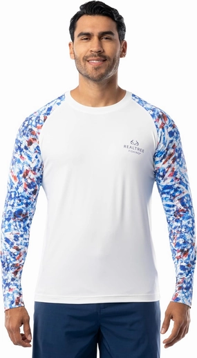 Realtree Men's Long Sleeve Performance Patriotic Fishing Shirt