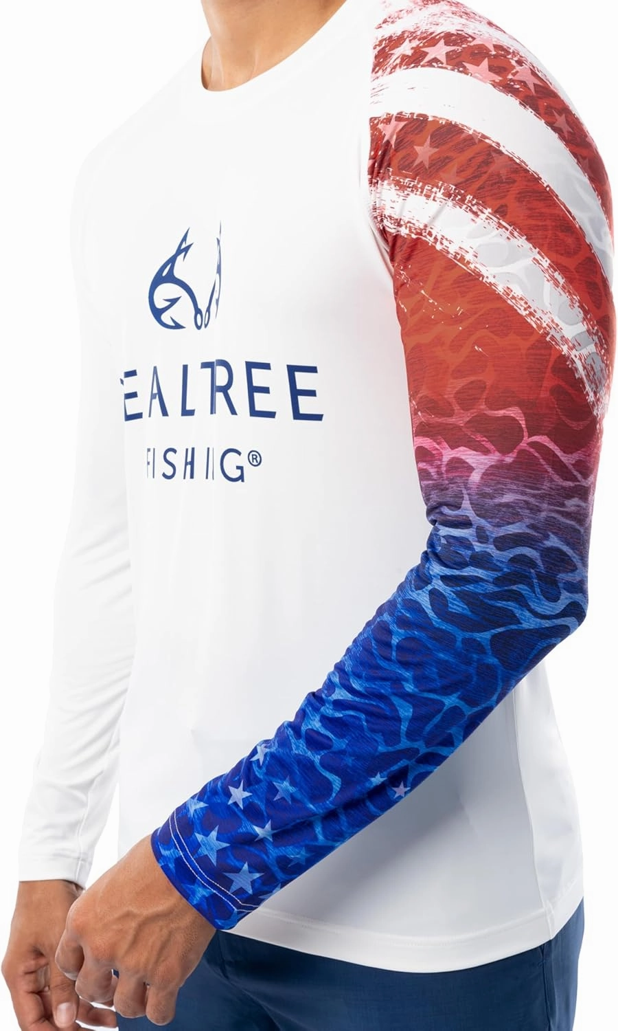 Realtree Men's Long Sleeve Performance Patriotic Fishing Shirt